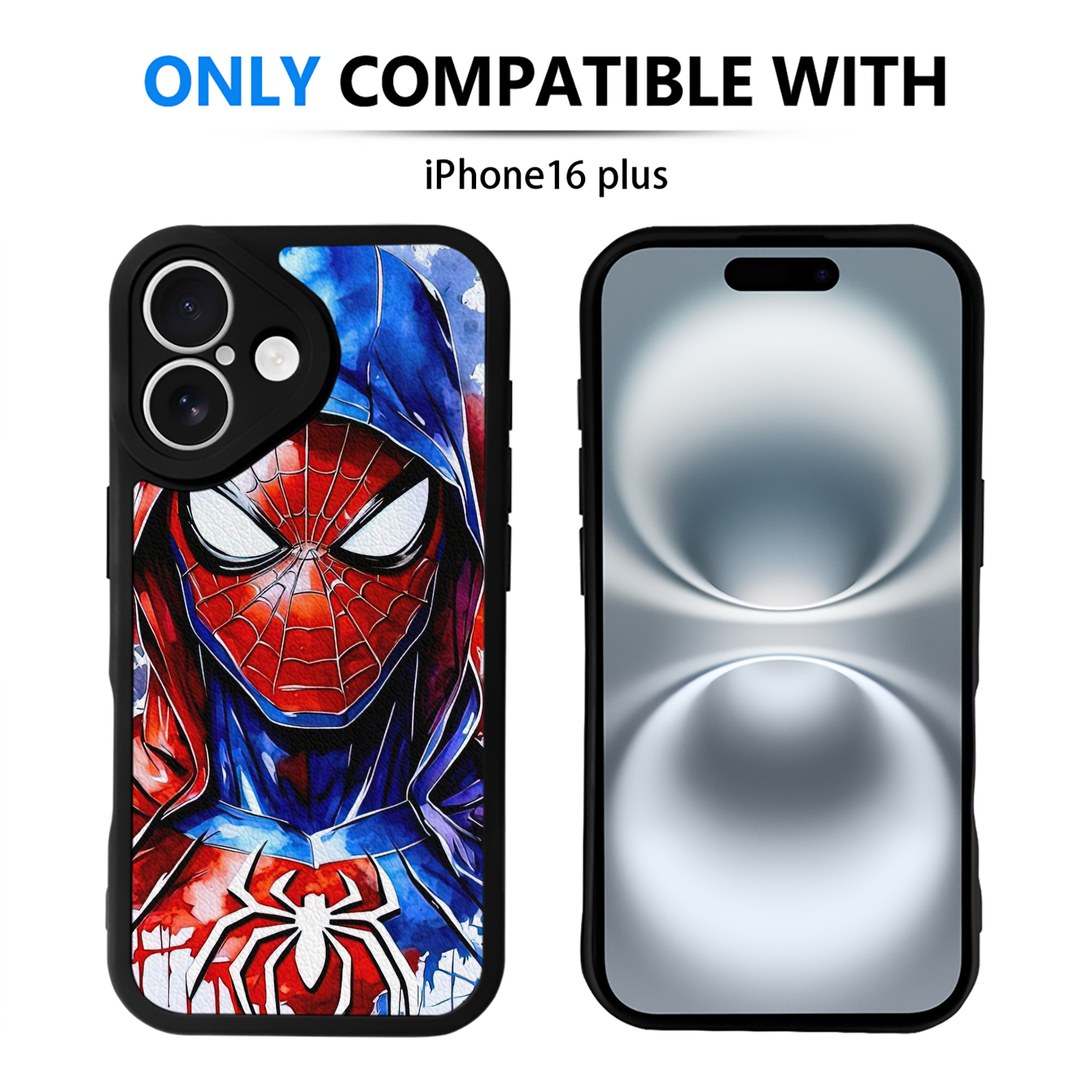 Spider Man スパイダーマン 【iPhone 16シリーズ対応】シリコンスマホケース（レザー調） 材質：シリコン